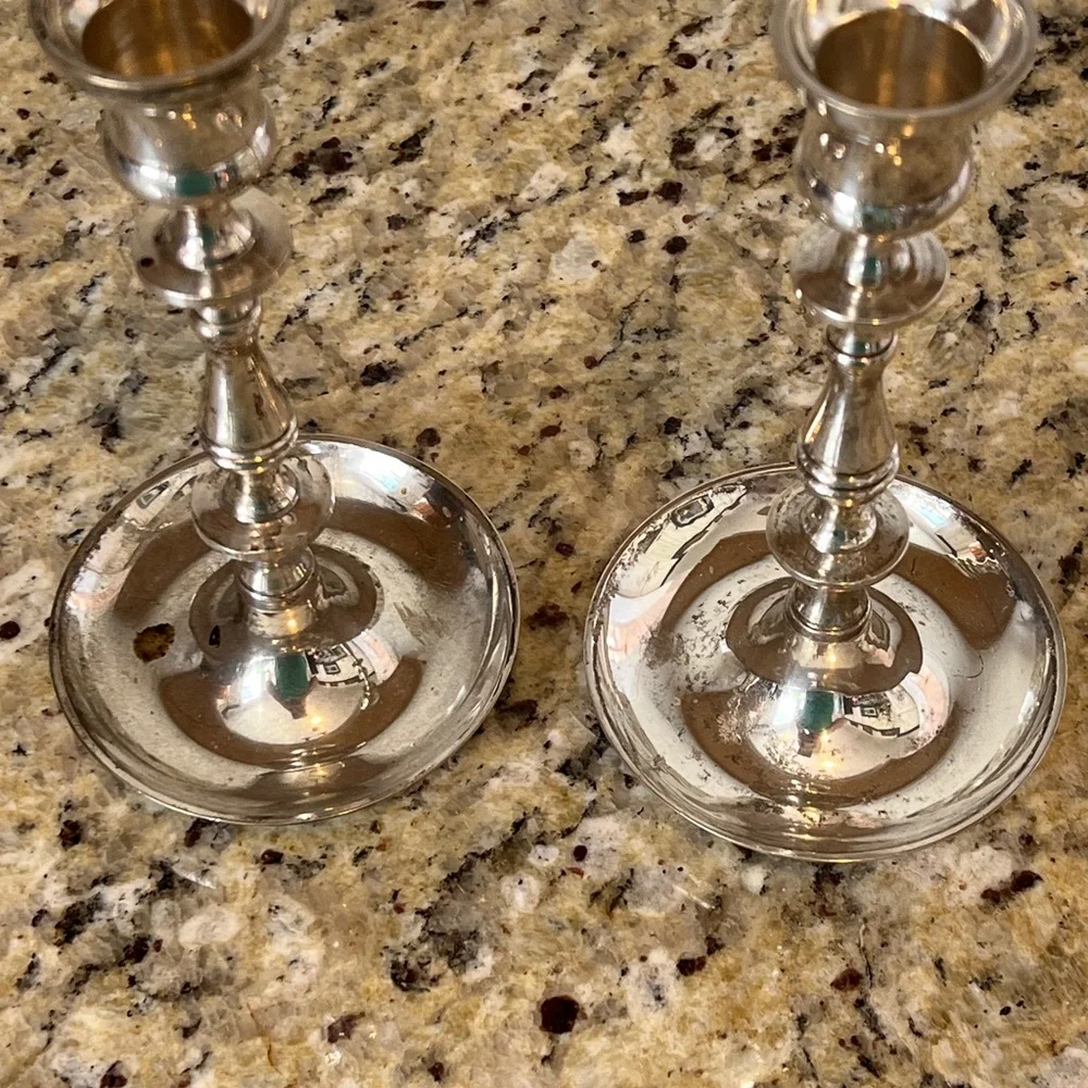 Silver plate Candle Holders